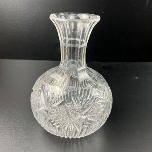 Antique American Brilliant Cut Glass Newport Pattern Carafe c1890